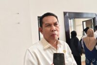 Agus Aras, anggota Komisi IV DPRD Kaltim dari daerah pemilihan Bontang, Kutai Timur, dan Berau saat diwawancarai di Gedung E DPRD Kaltim, Senin (28/4/2025)