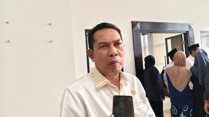 Agus Aras, anggota Komisi IV DPRD Kaltim dari daerah pemilihan Bontang, Kutai Timur, dan Berau saat diwawancarai di Gedung E DPRD Kaltim, Senin (28/4/2025)