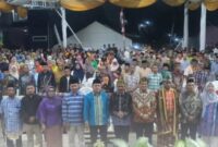 Ketua Badan Kehormatan (BK) DPRD Kaltim, Subandi saat menghadiri pelantikan warga Buton Samarinda, Minggu (27/4/2025)