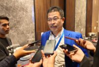 Sekretaris Komisi IV, Darlis Pattalongi saat diwawancarai di Hotel Mercure