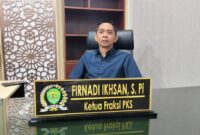 Ketua Fraksi PKS DPRD Kaltim Firnadi Ikhsan saat diwawancarai di Ruang Fraksi DPRD Kaltim, Jumat (16/5/2025)